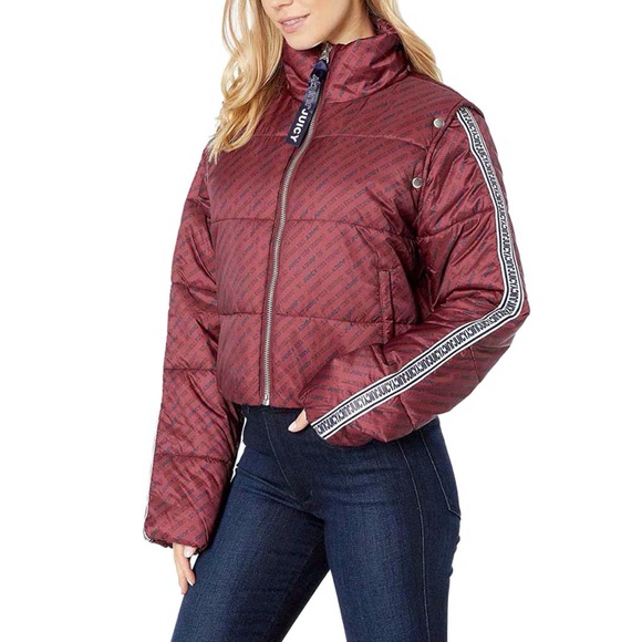 Juicy Couture Snap Off Sleeve Puffer Jacket - Picture 2 of 8